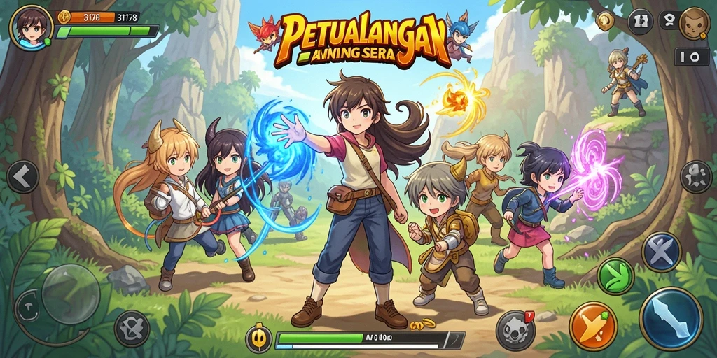 Menampilkan gameplay seru dengan karakter Anime yang menawan.