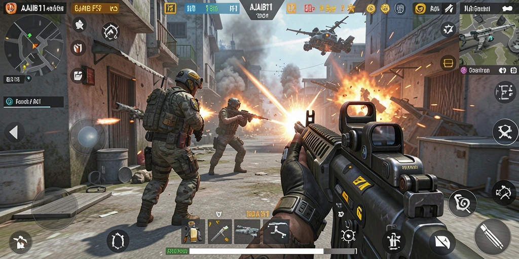 Gameplay seru AJAIB11 dengan pertempuran FPS intens.