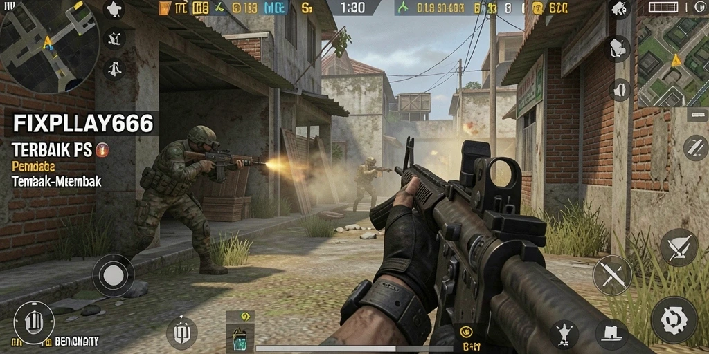 Tampilan gameplay FIXPLAY666 dengan aksi tembak-menembak yang mendebarkan.