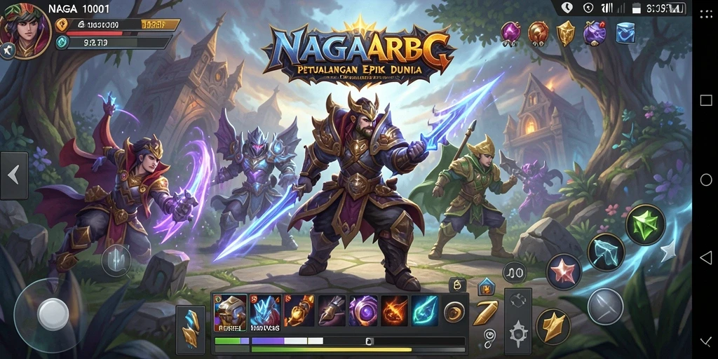 Screenshot gameplay NAGA1001 yang menunjukkan aksi pertarungan menegangkan.