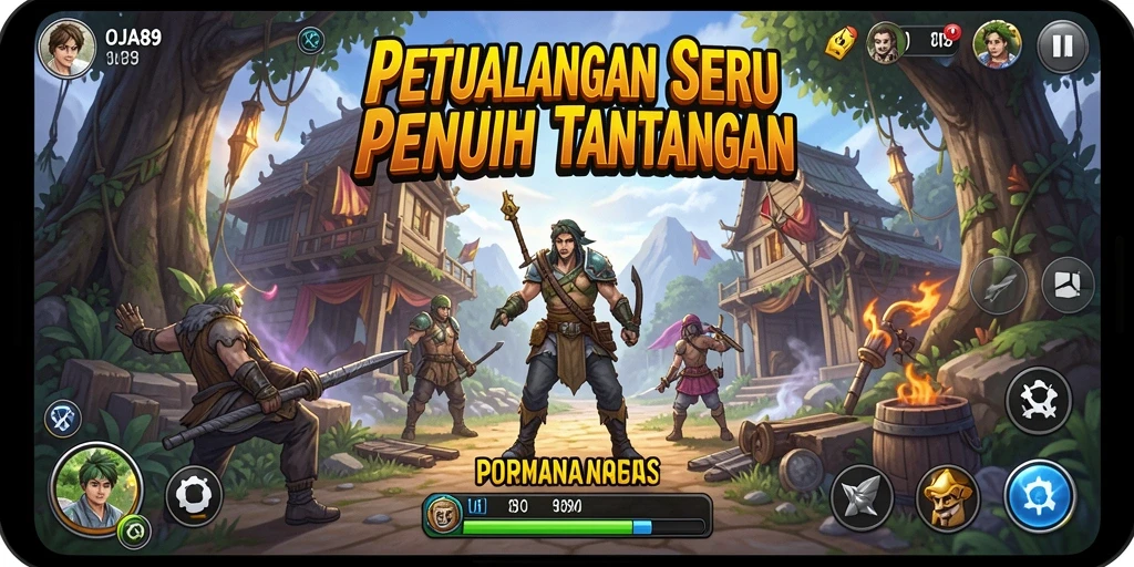 Tampilan gameplay OJA89 yang menampilkan petualangan seru dan tantangan yang menanti.