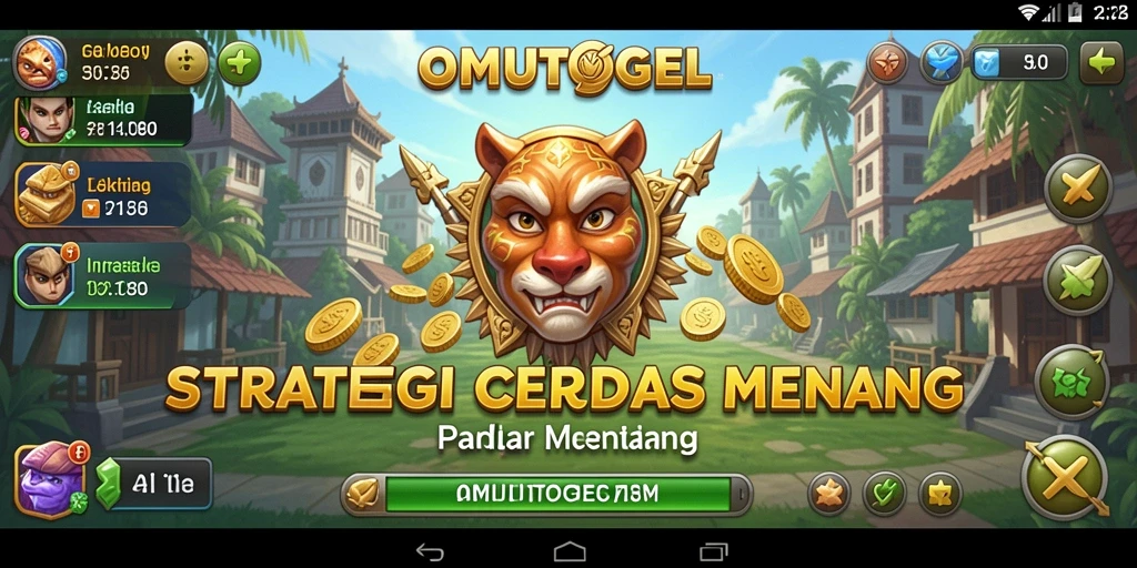 Screenshot gameplay OMUTOGEL menampilkan pertempuran strategis yang intens.