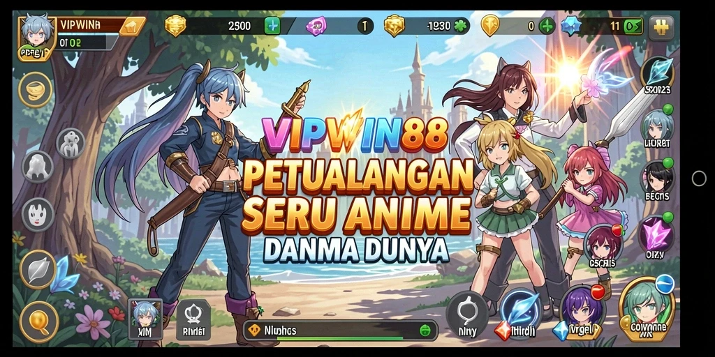 Screenshot utama VIPWIN88 menampilkan aksi karakter Anime yang menakjubkan.
