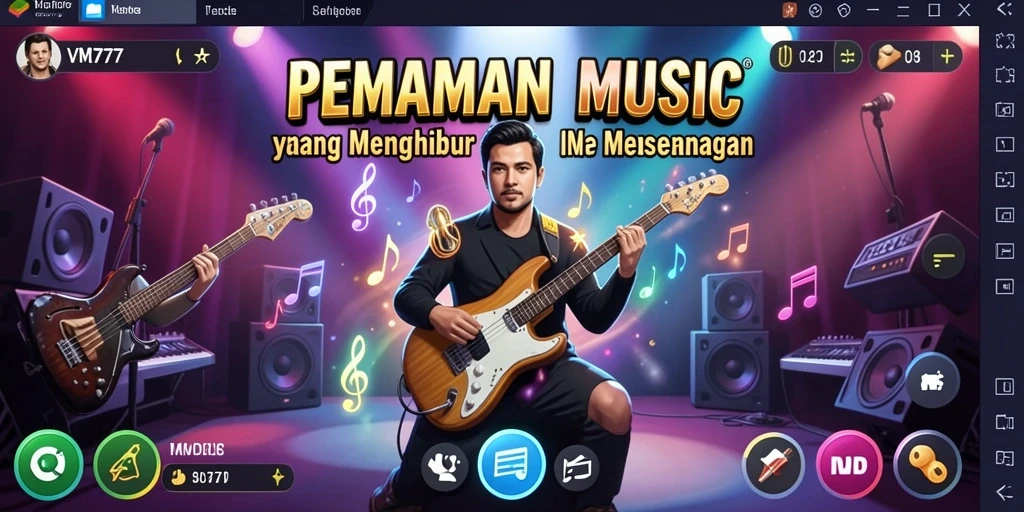 Tampilan permainan musik yang seru dan interaktif di VM777.
